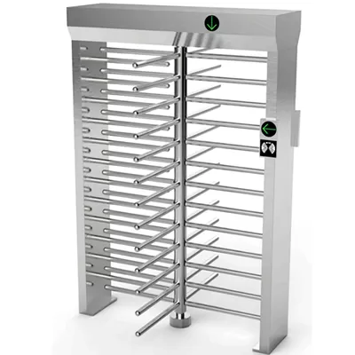 Dwars Roterende Veiligheid 304 Roestvrij staalturnstile Vingerafdruk/QR Code