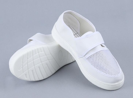 In te ademen Cleanroom Toebehoren, Enige Netto Klitband 220mm de Veiligheidsschoenen van Pu Esd