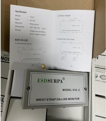 1.8W antistatische Toebehoren, de Monitor van de de Polsriem van SURPA 518-2 ESD