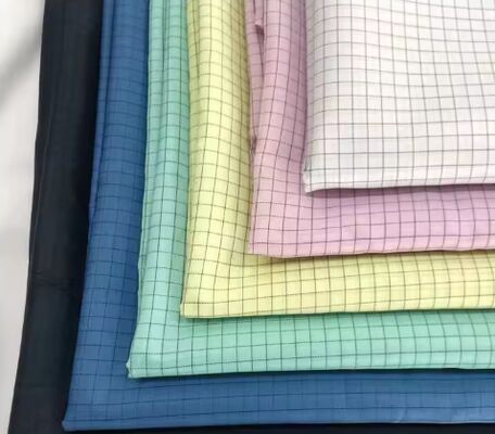 5mm gestreepte antistatische stof, 115GSM ademend materiaal, ontworpen voor cleanrooms.