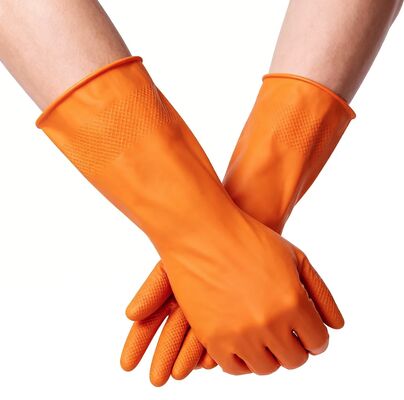 Gecustomiseerde, industriële kwaliteit, latexvrij onderzoek Blauw/oranje, wegwerppoedervrij, 100% nitrilhandschoenen